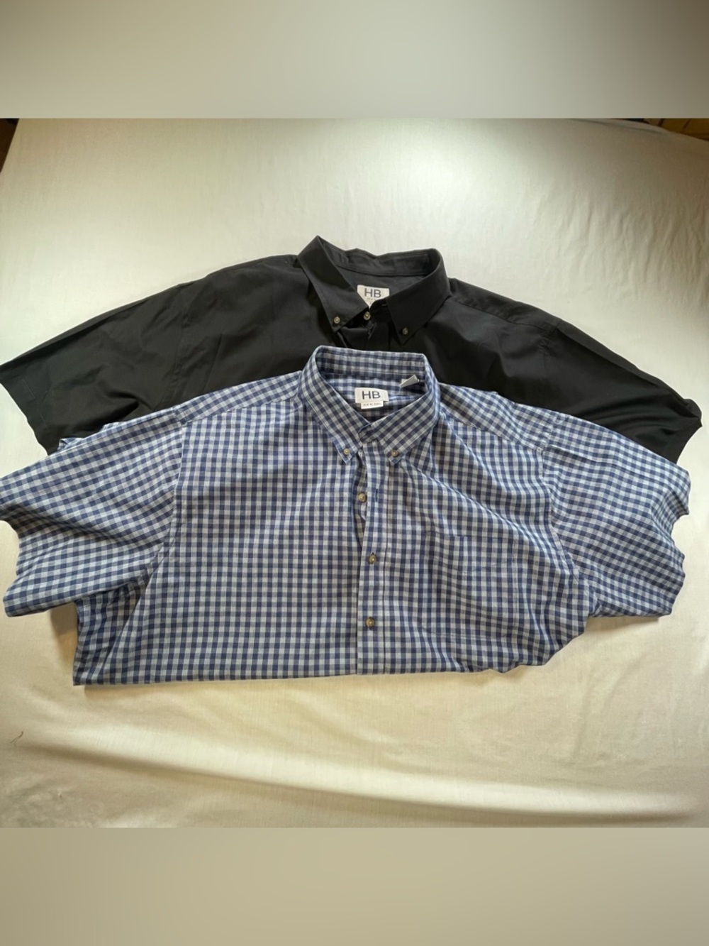 Harbor Bay HB 2 Lot Button Up Casual Shirt Mens Size 3XL Short Sleeve Big & Tall